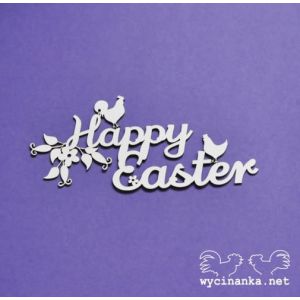 Tekturka Wycinanka Koronkowa Wielkanoc - Napis Happy Easter